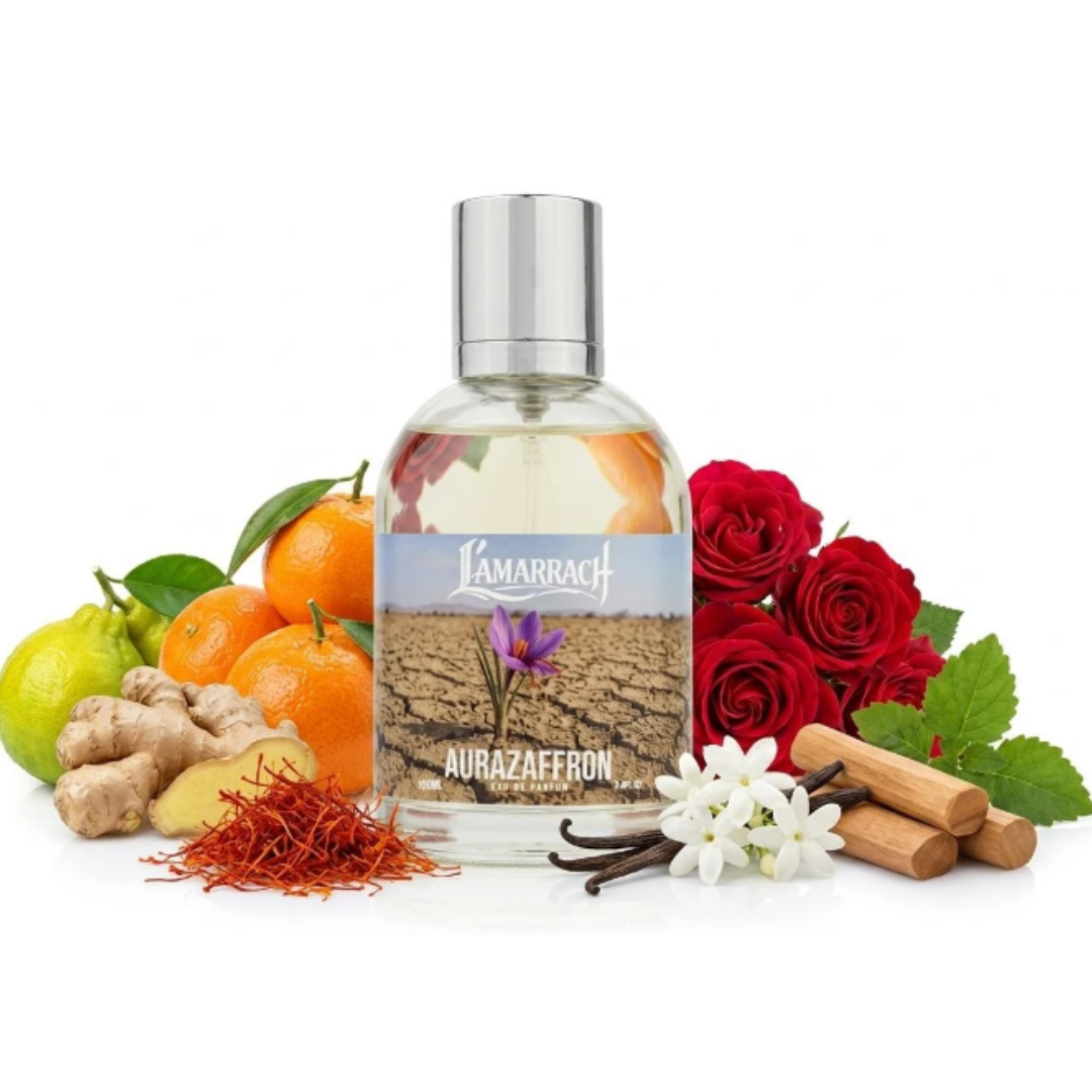 L' AMARRACH Aurazaffron 100ml Edp Unisex - Inspirado En Instant Crush