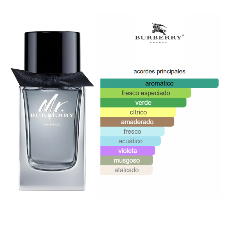 BURBERRY Mr Burberry Indigo 50ml Edt Hombre - Imagen 3