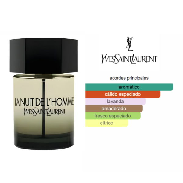 YVES SAINT LAURENT La Nuit De L'Homme 100ml Edt Hombre - Imagen 3